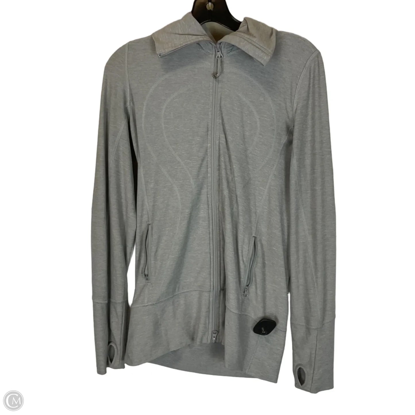 Athletic Jacket By Lululemon In Grey, Size: 6