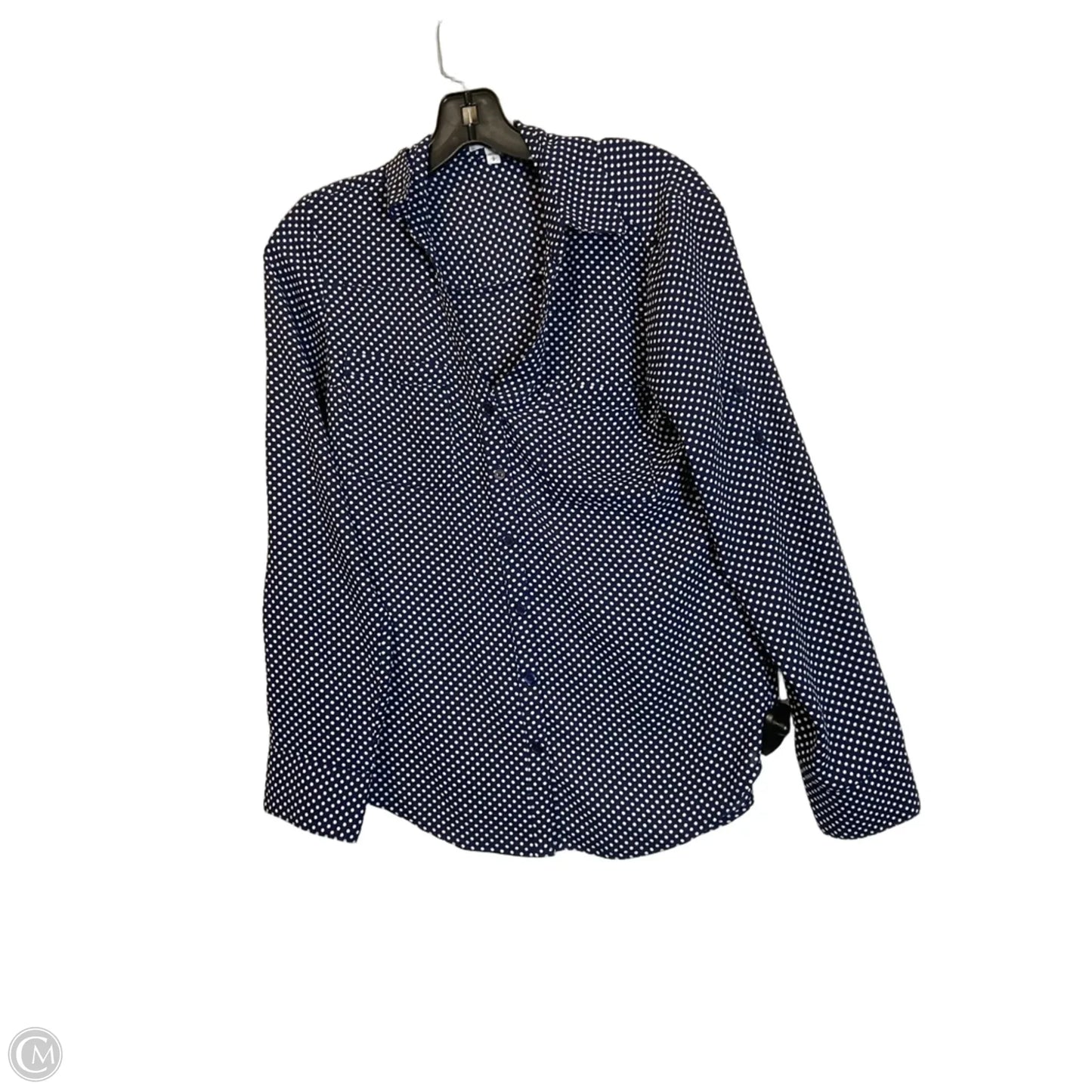 Top Long Sleeve By Express In Polkadot Pattern, Size: S