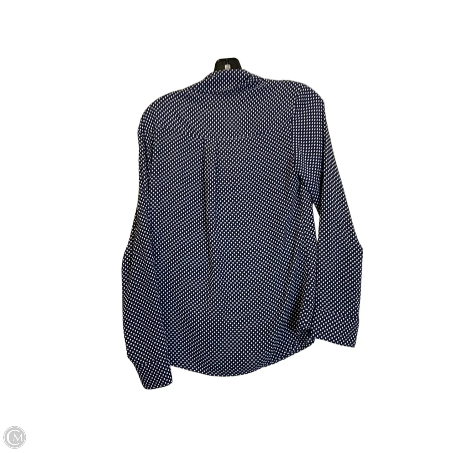 Top Long Sleeve By Express In Polkadot Pattern, Size: S