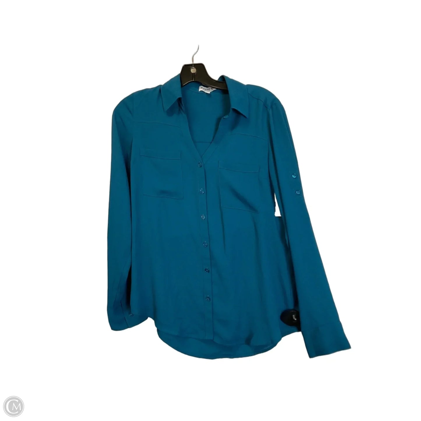 Top Long Sleeve By Express In Blue, Size: S