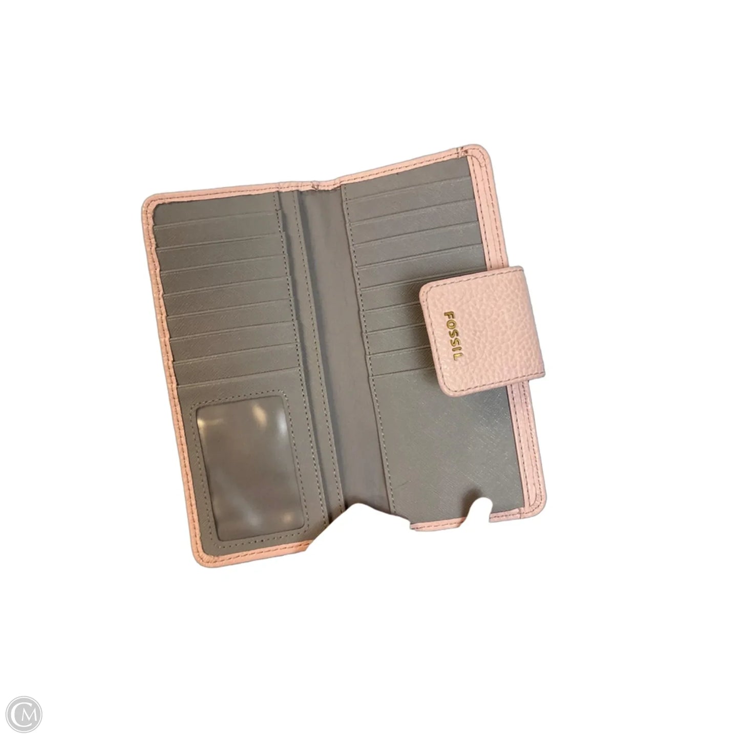 Wallet Leather By Fossil, Size: Medium