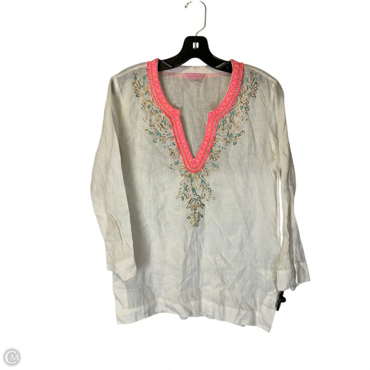 Top Long Sleeve By Lilly Pulitzer In Cream