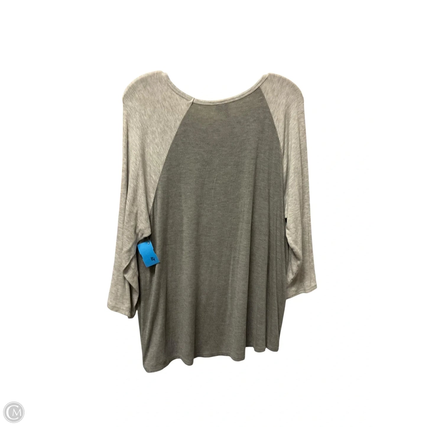 Top Long Sleeve By Cato In Grey, Size: L