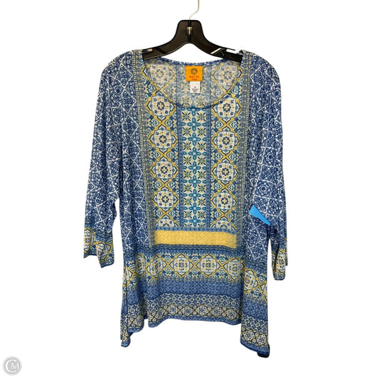 Top Long Sleeve By Ruby Rd In Blue, Size: 1x