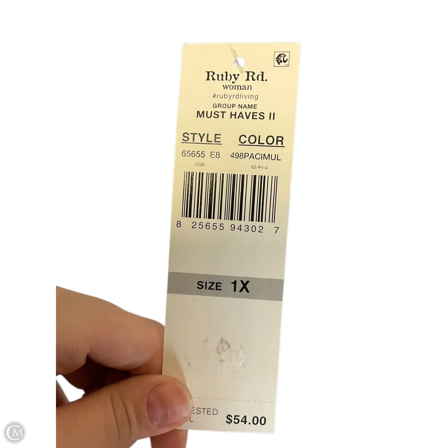 Top Long Sleeve By Ruby Rd In Blue, Size: 1x