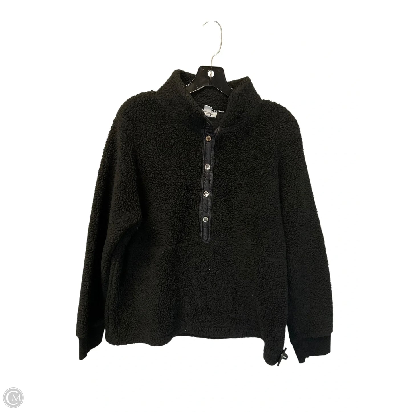 Jacket Fleece By Calvin Klein In Black, Size: M