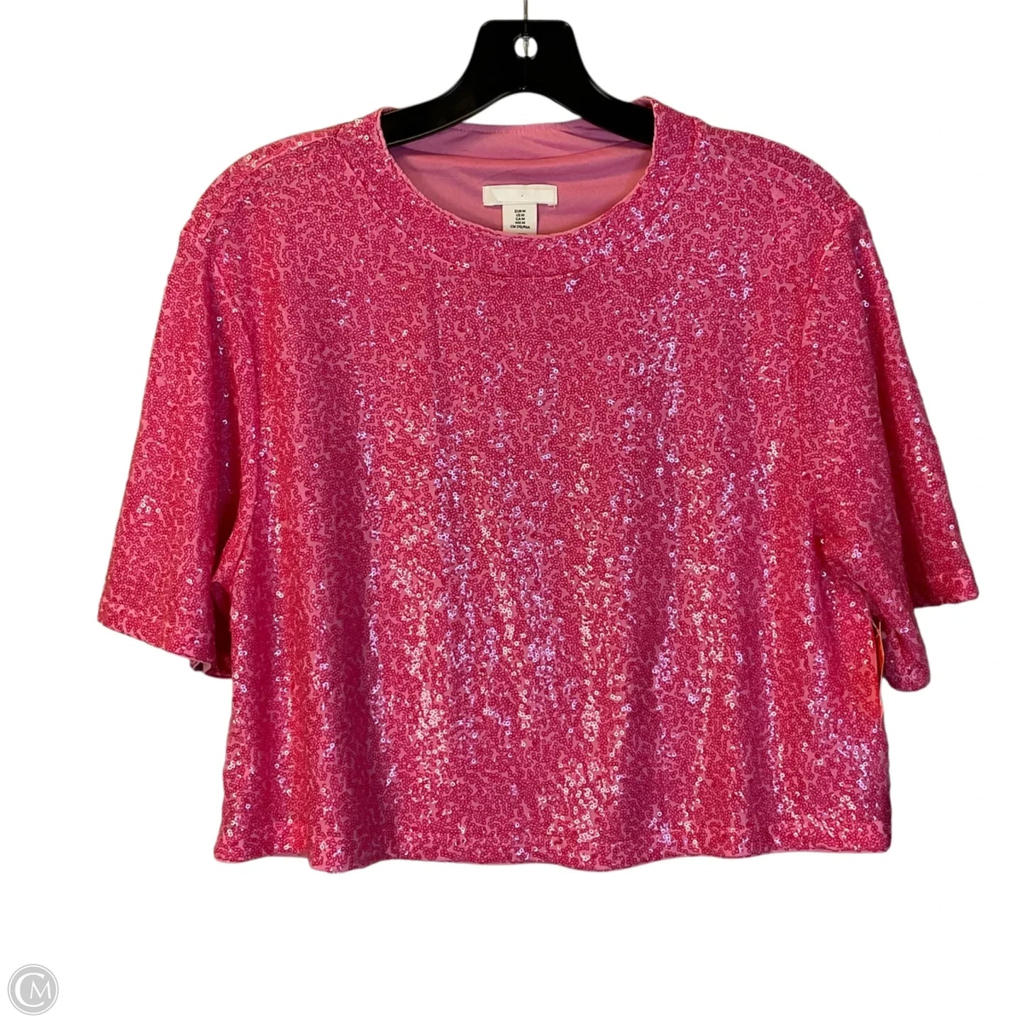Top Short Sleeve By H&m In Pink, Size: M