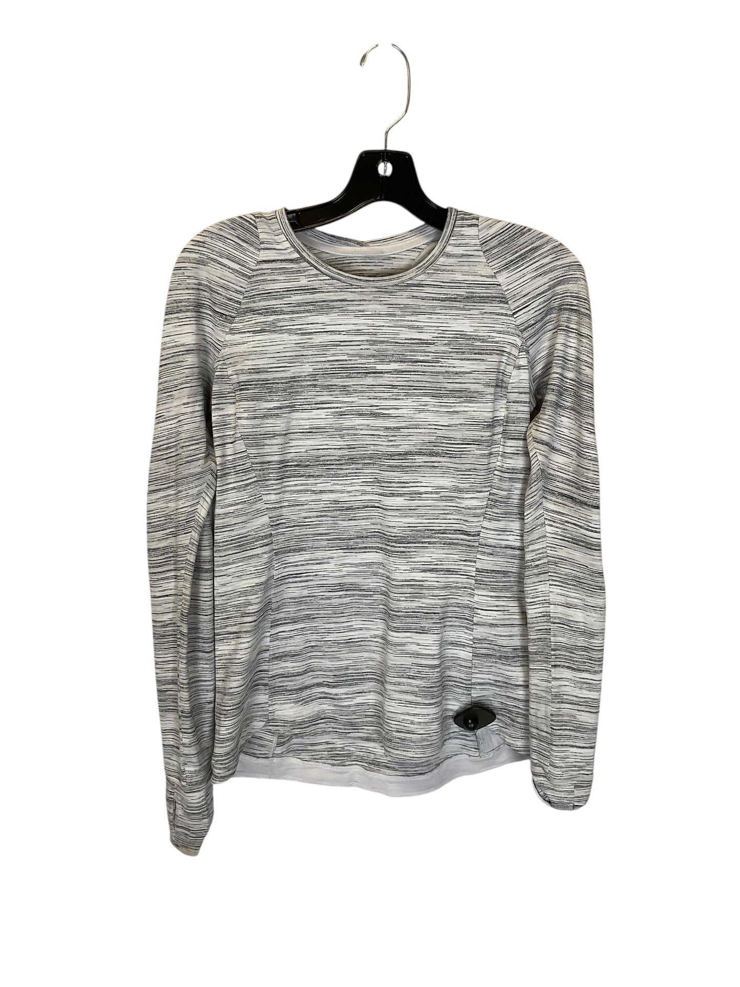 Athletic Top Long Sleeve Crewneck By Lululemon In Grey, Size: 8