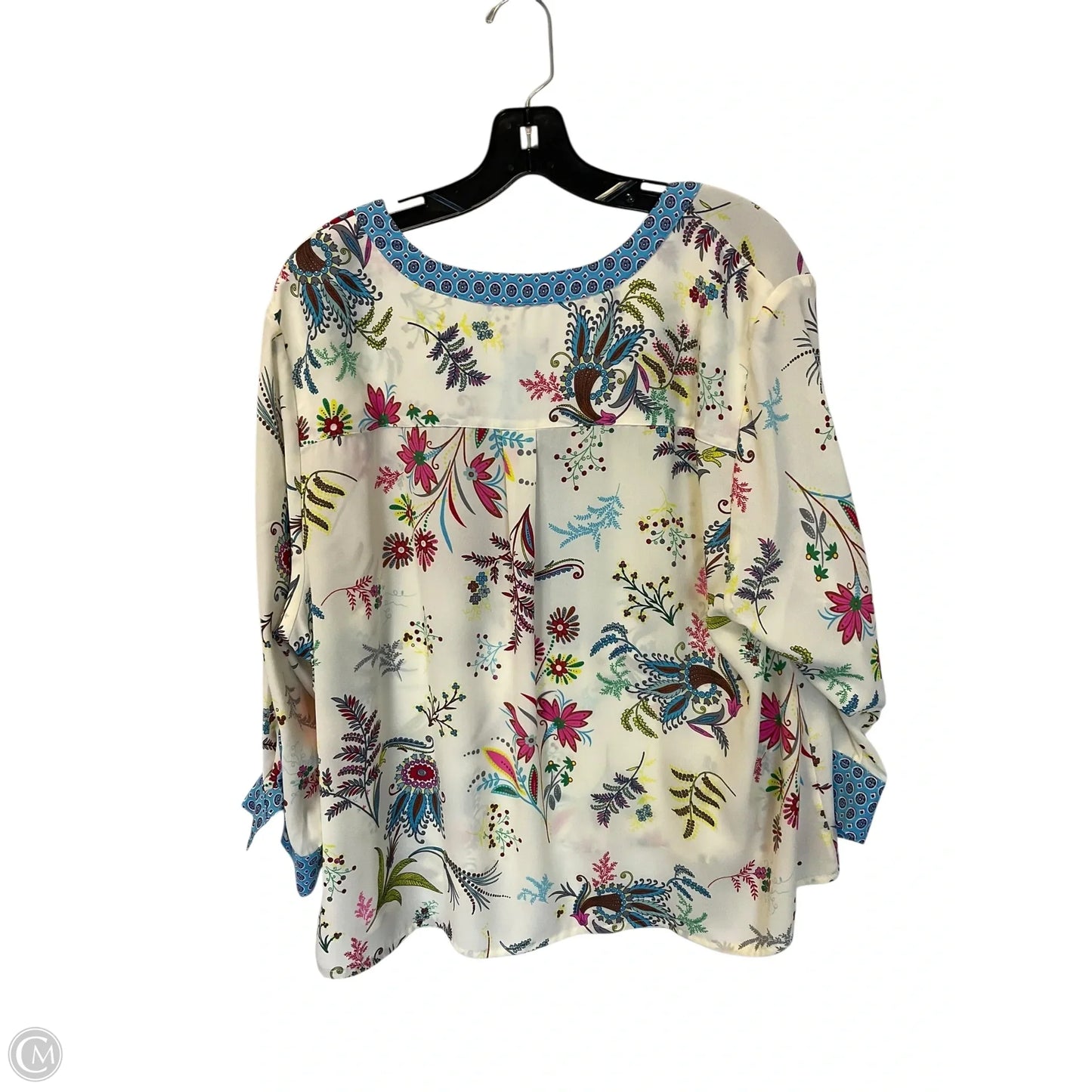 Top Long Sleeve By Talbots In Cream, Size: 3x