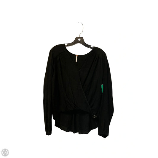 Top Long Sleeve By Free People In Black, Size: M