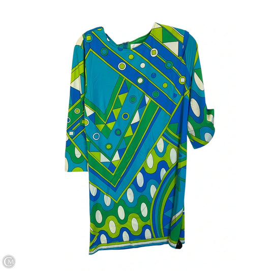 Dress Casual Short By Julie Brown In Blue & Green, Size: Xl