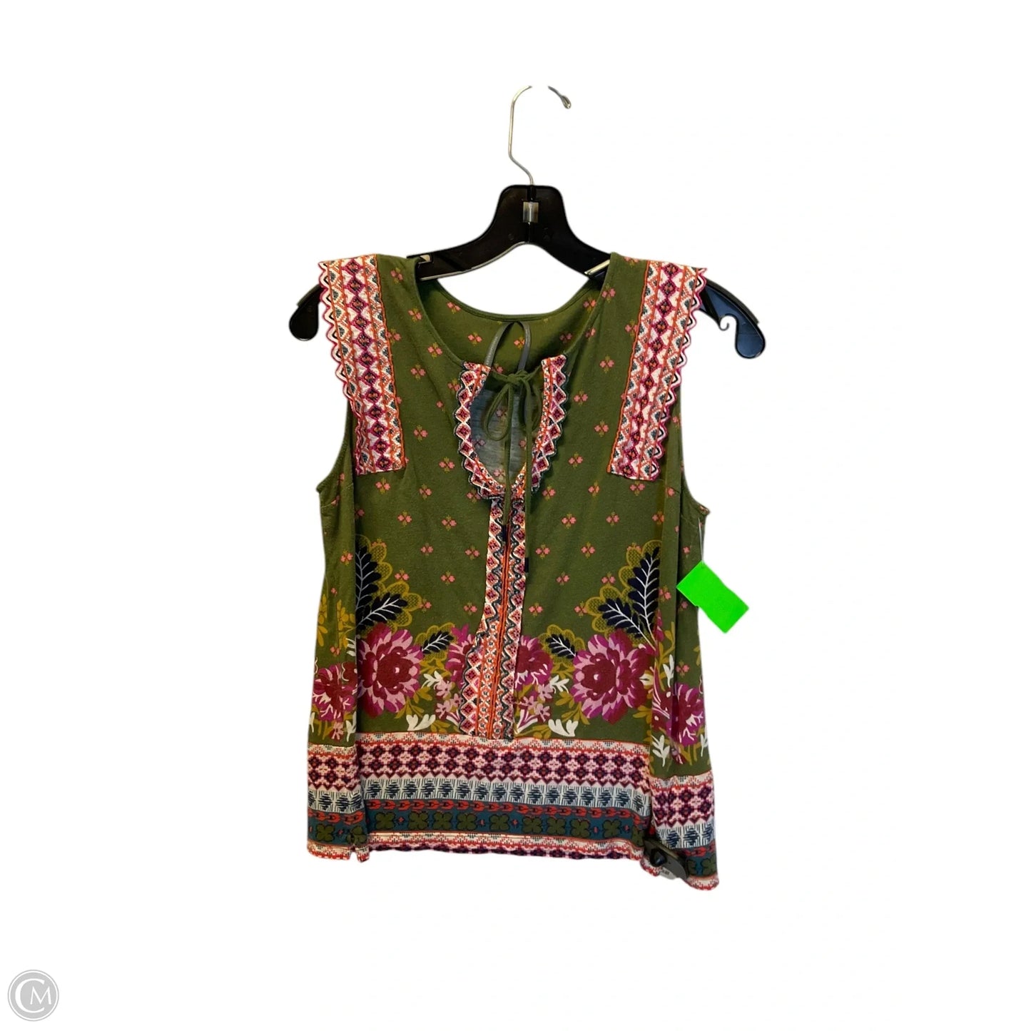 Top Sleeveless By Anthropologie In Green, Size: S