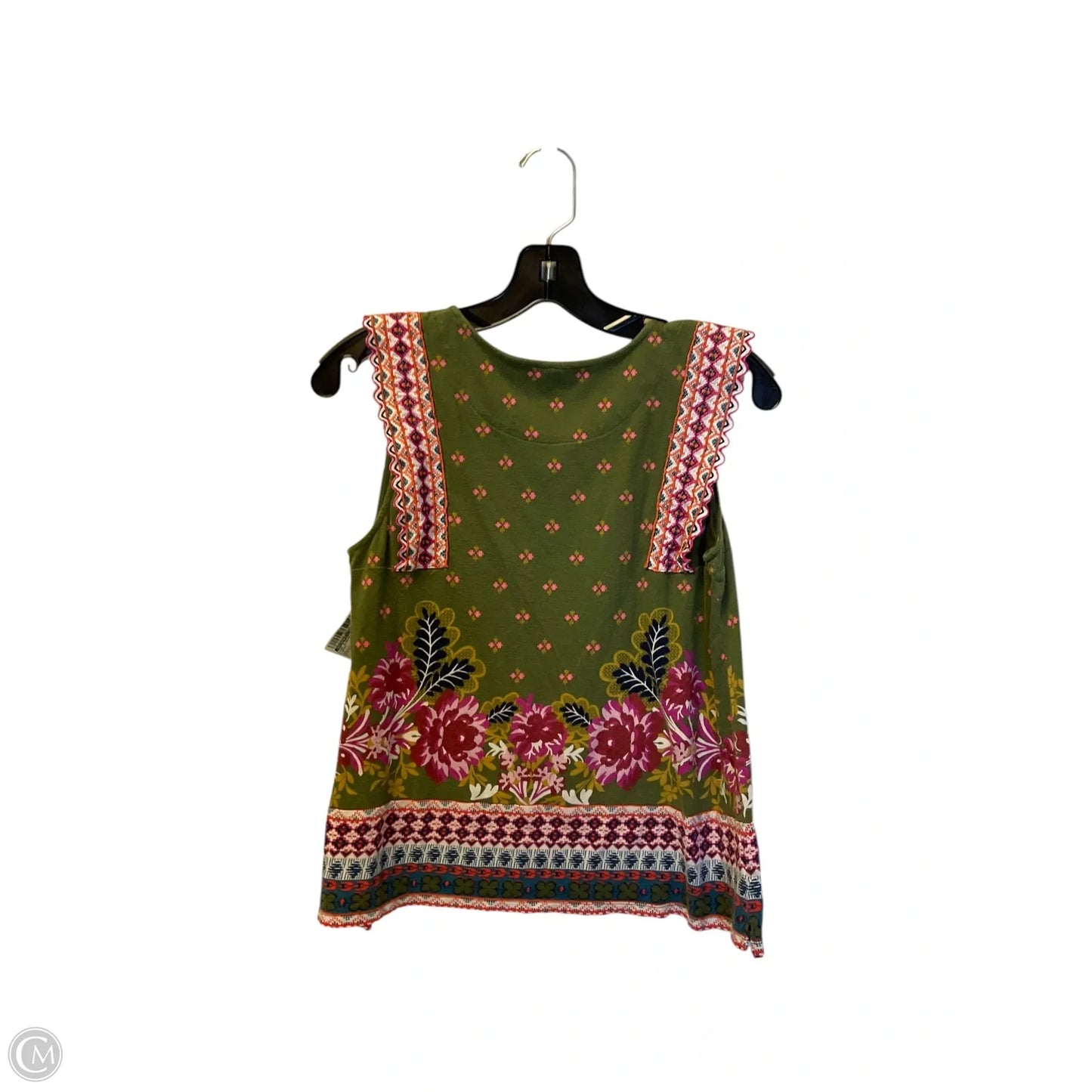 Top Sleeveless By Anthropologie In Green, Size: S