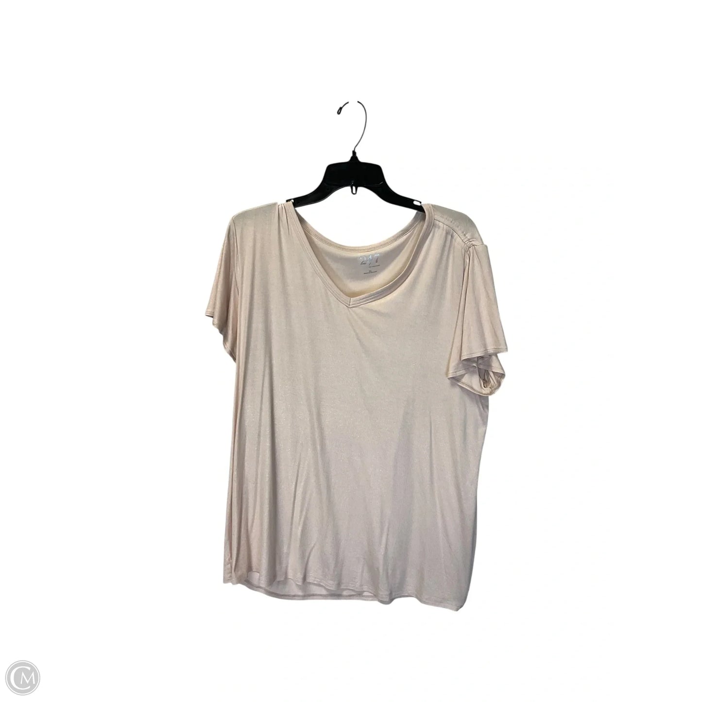 Top Short Sleeve By Maurices In Gold, Size: Xl