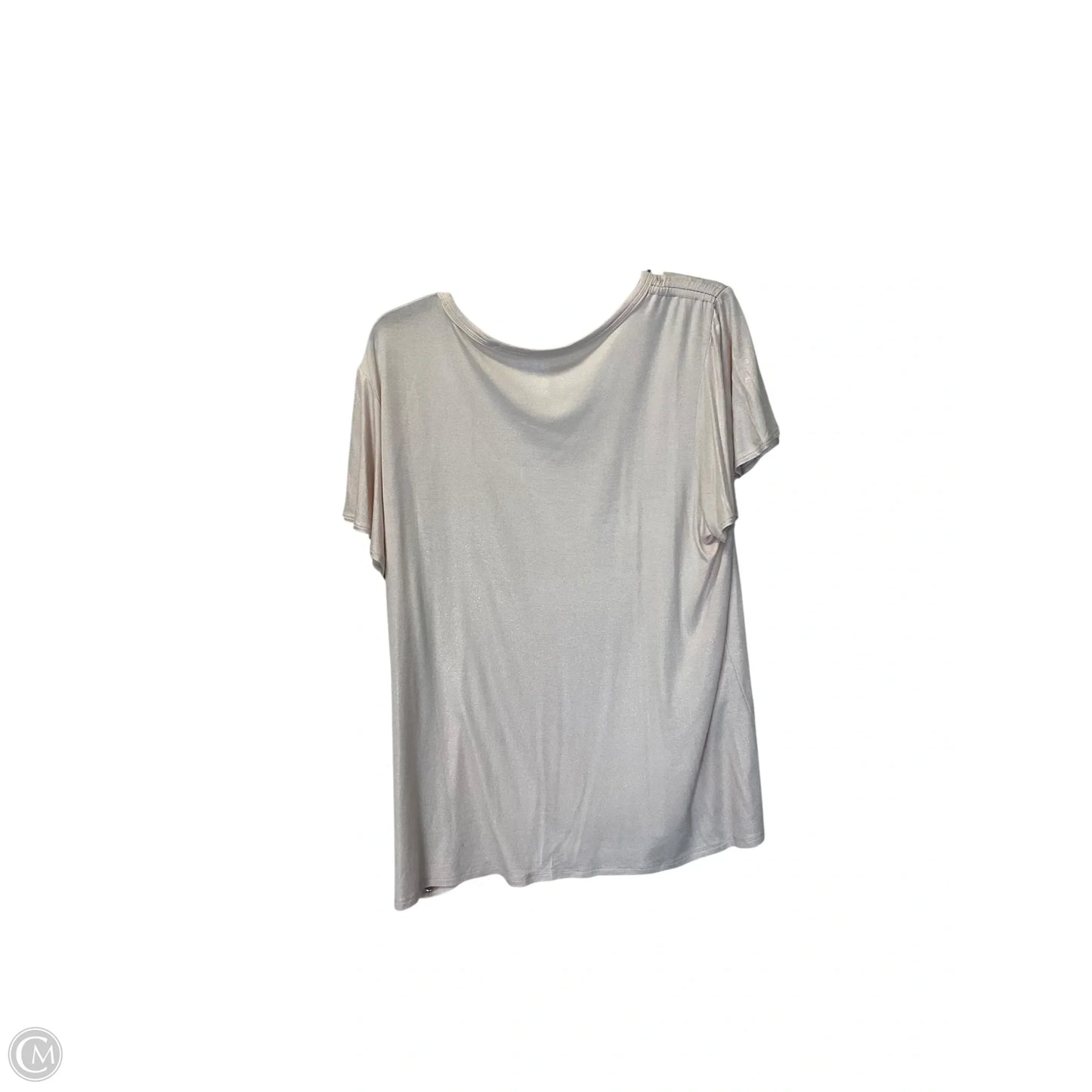 Top Short Sleeve By Maurices In Gold, Size: Xl