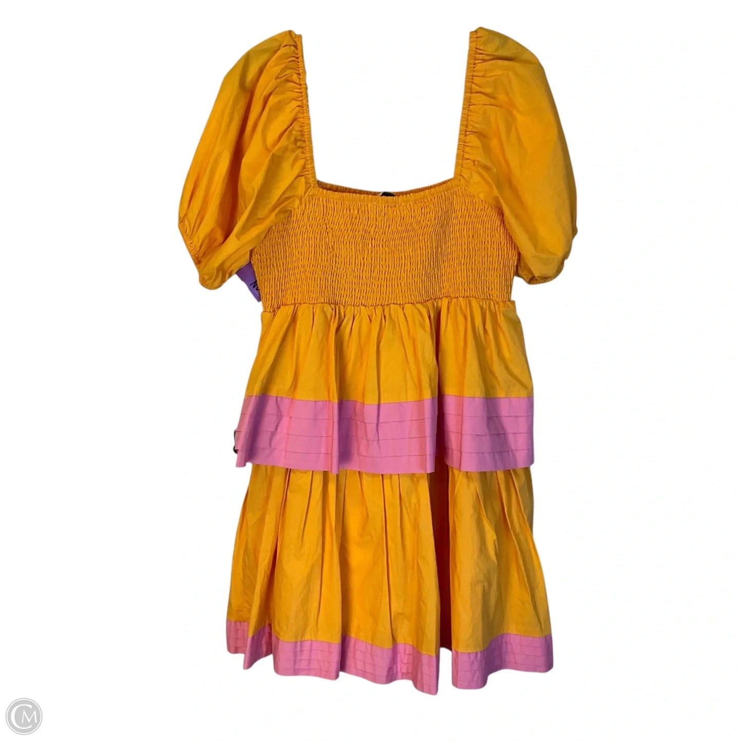 Dress Casual Short By English Factory In Orange & Pink, Size: L