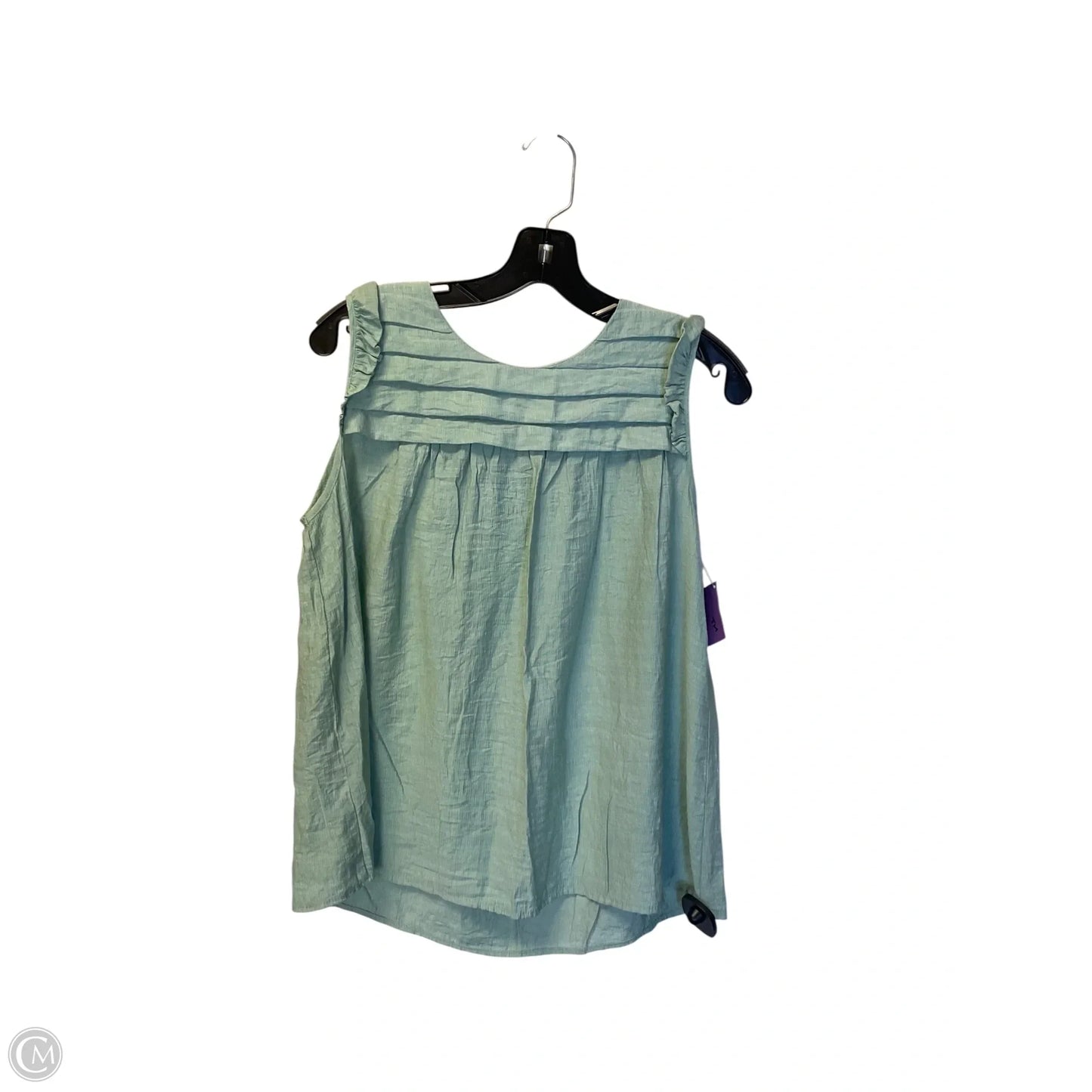 Top Sleeveless By L Love In Green, Size: M