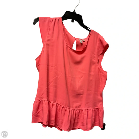 Top Sleeveless By Madison In Pink, Size: Xl