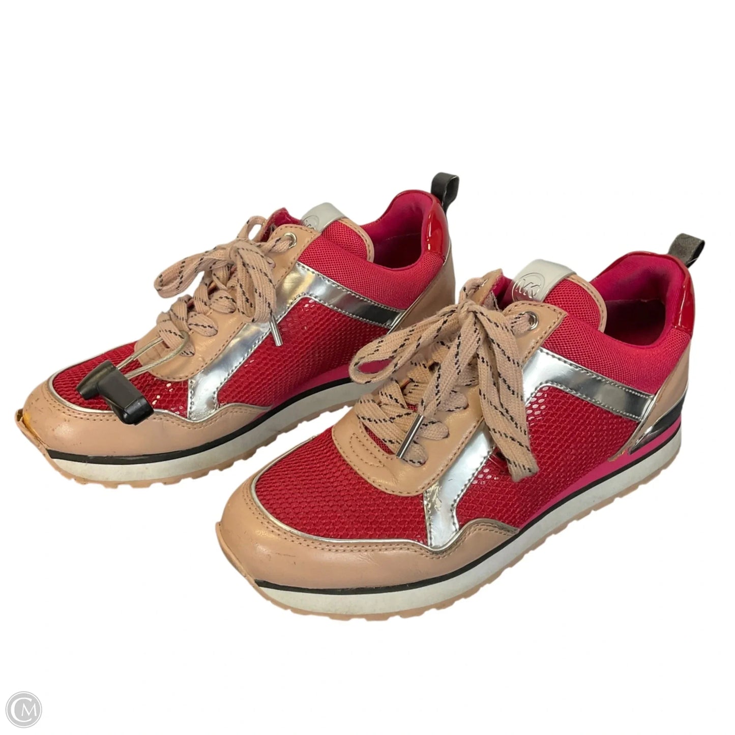 Shoes Designer By Michael Kors In Pink & Red, Size: 7