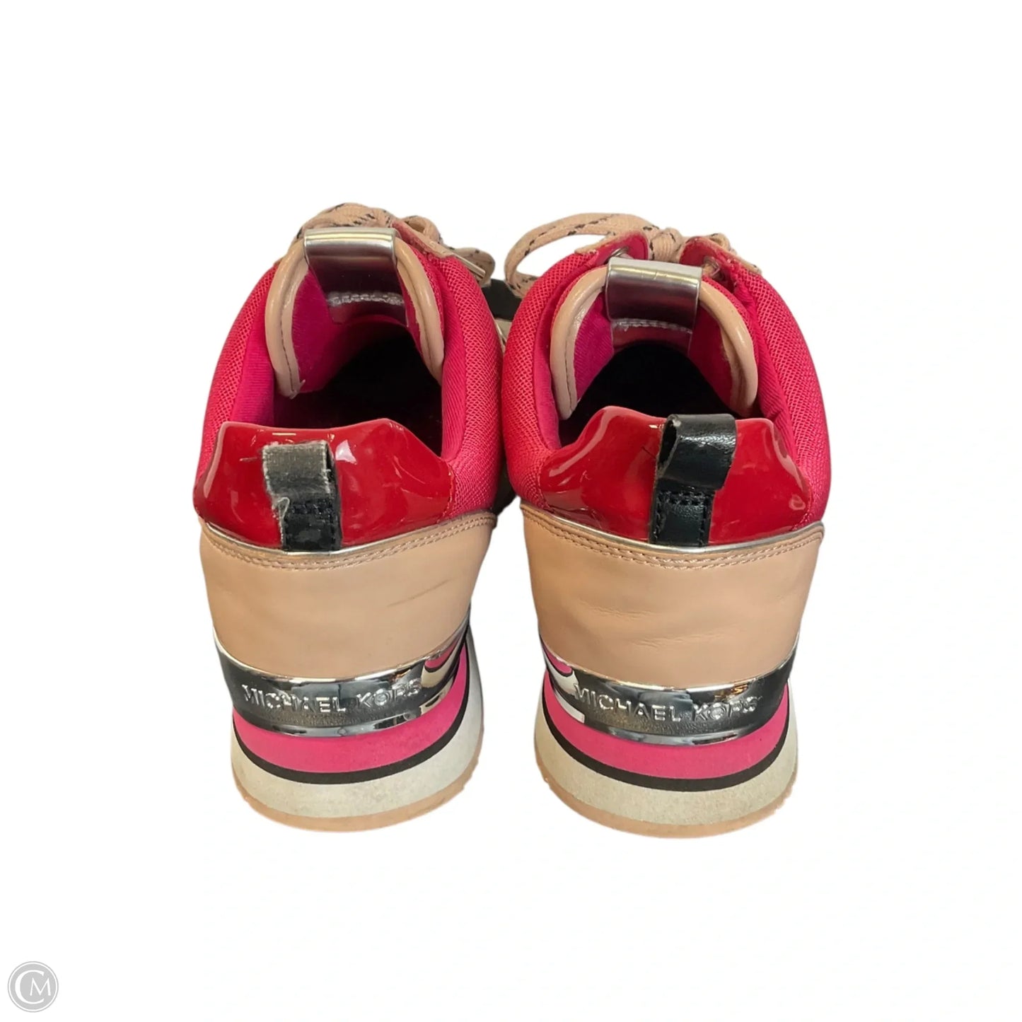 Shoes Designer By Michael Kors In Pink & Red, Size: 7