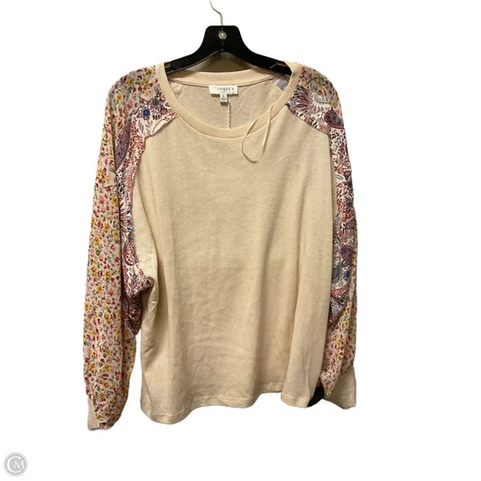 Top Long Sleeve By Umgee In Cream, Size: Xl