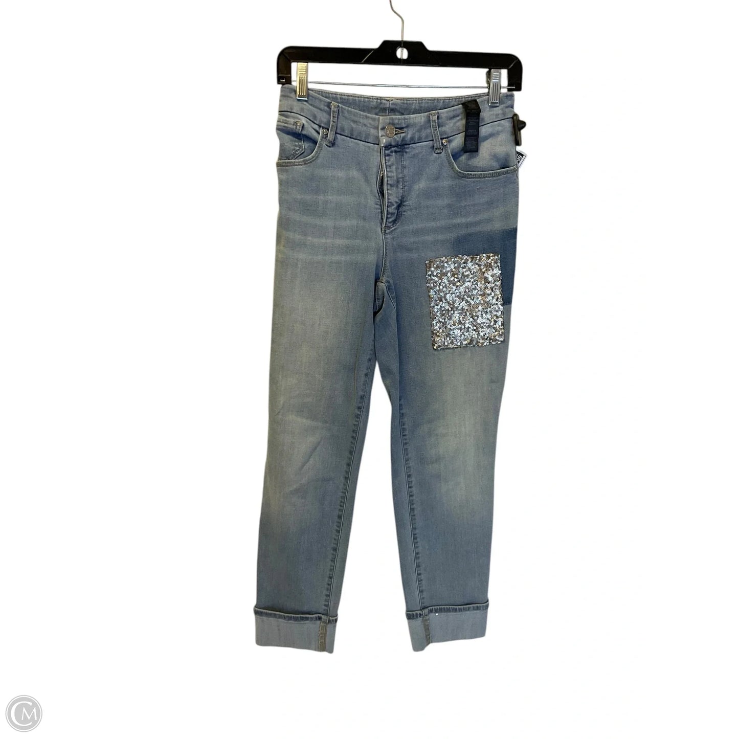 Jeans Boyfriend By Chicos In Blue Denim, Size: 2