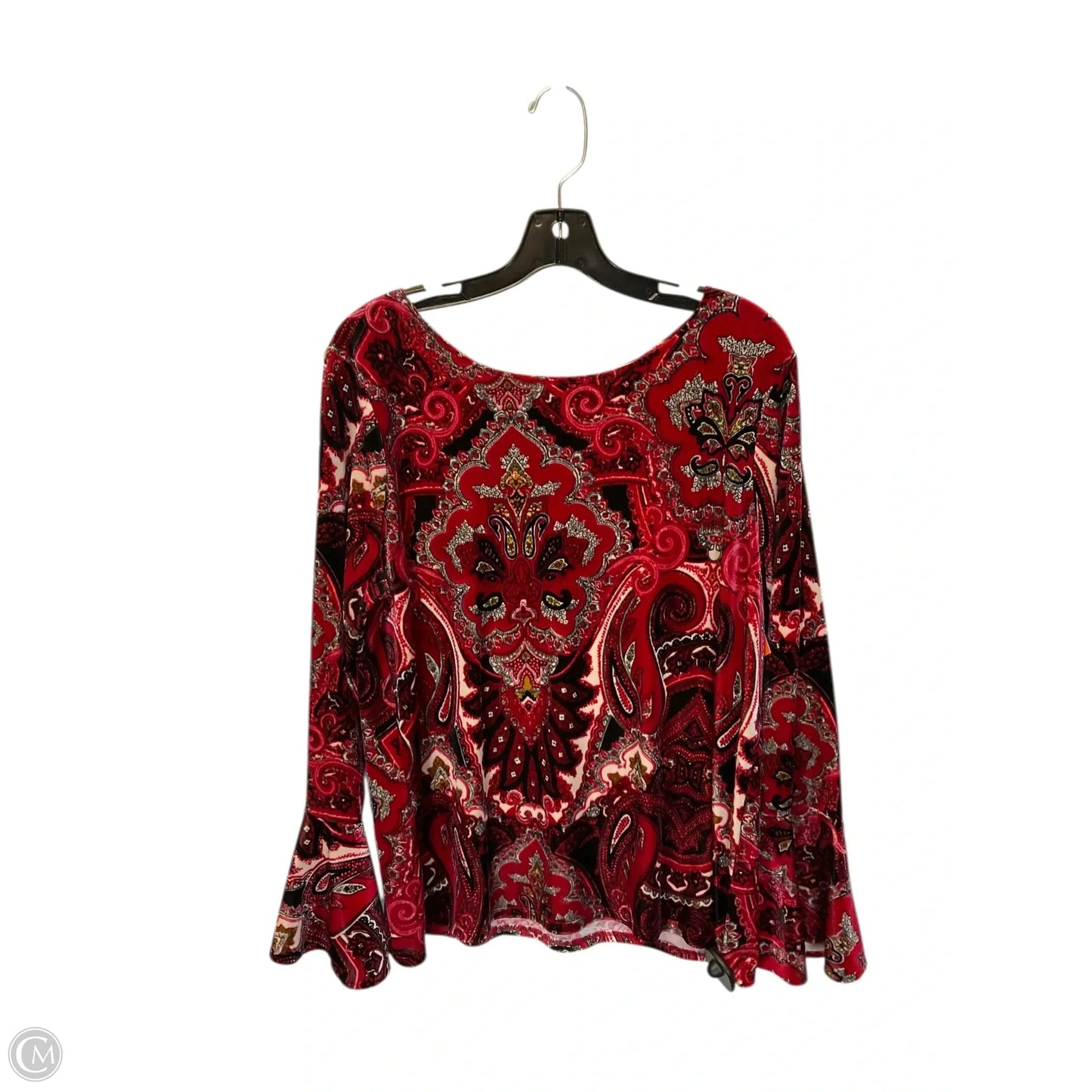 Top Long Sleeve By Chicos In Red, Size: M