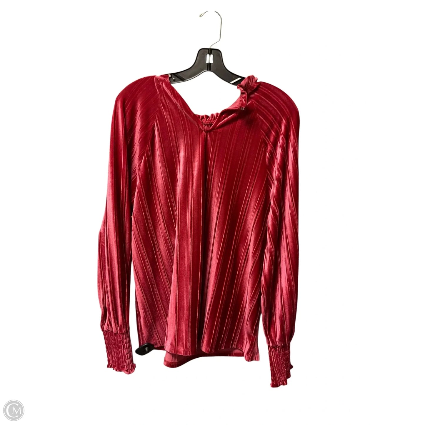 Top Long Sleeve By Cable And Gauge In Red, Size: L