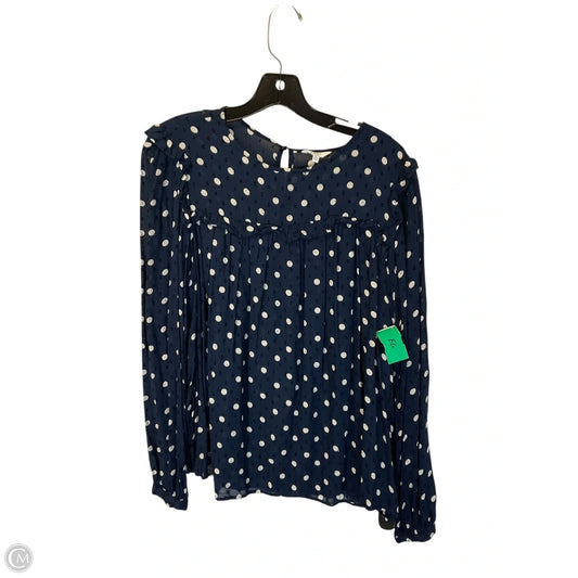 Top Long Sleeve By Crown And Ivy In Navy, Size: Xl