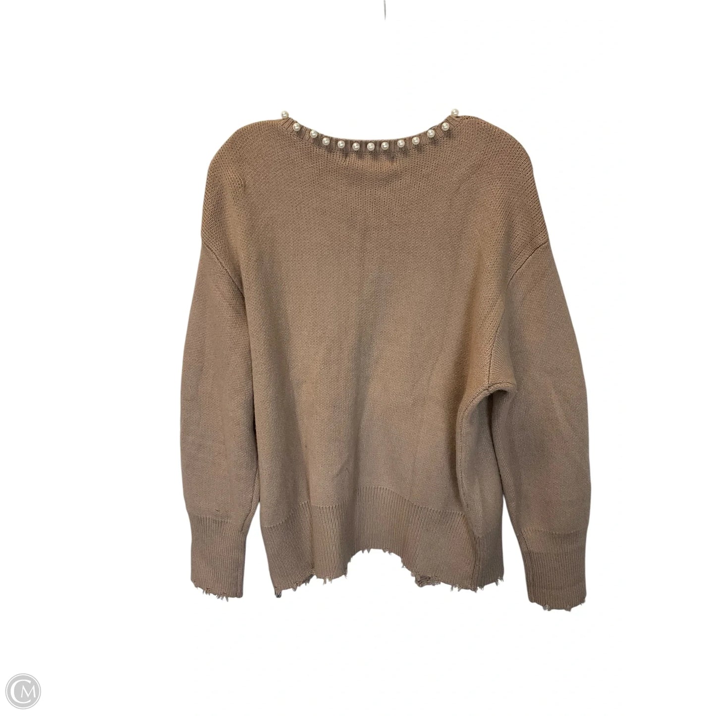 Sweater Cardigan By Clothes Mentor In Tan, Size: M