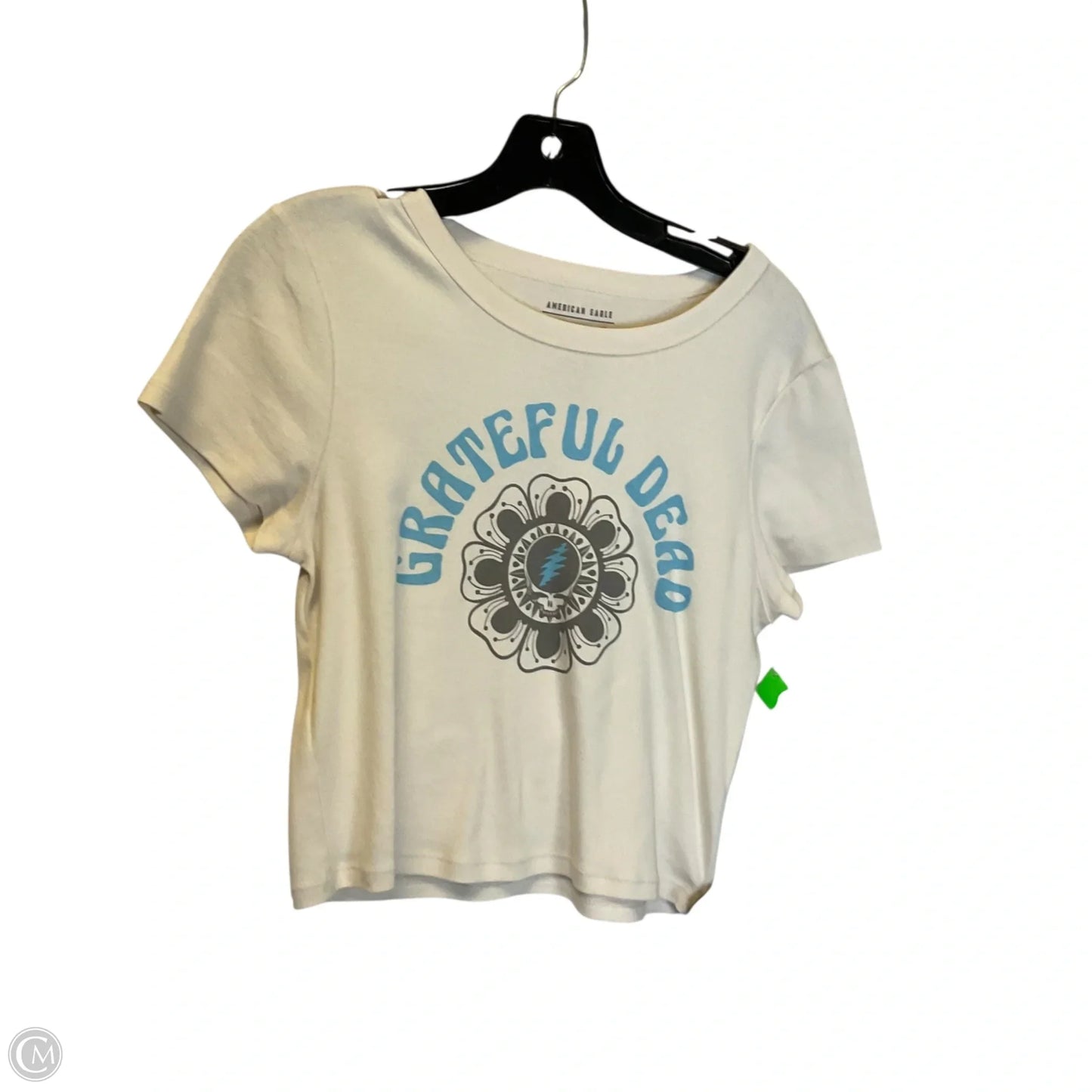 Top Short Sleeve By American Eagle In Cream, Size: Xl