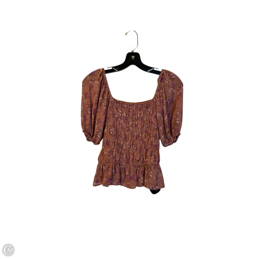 Top Short Sleeve By Entro In Pink & Purple, Size: M