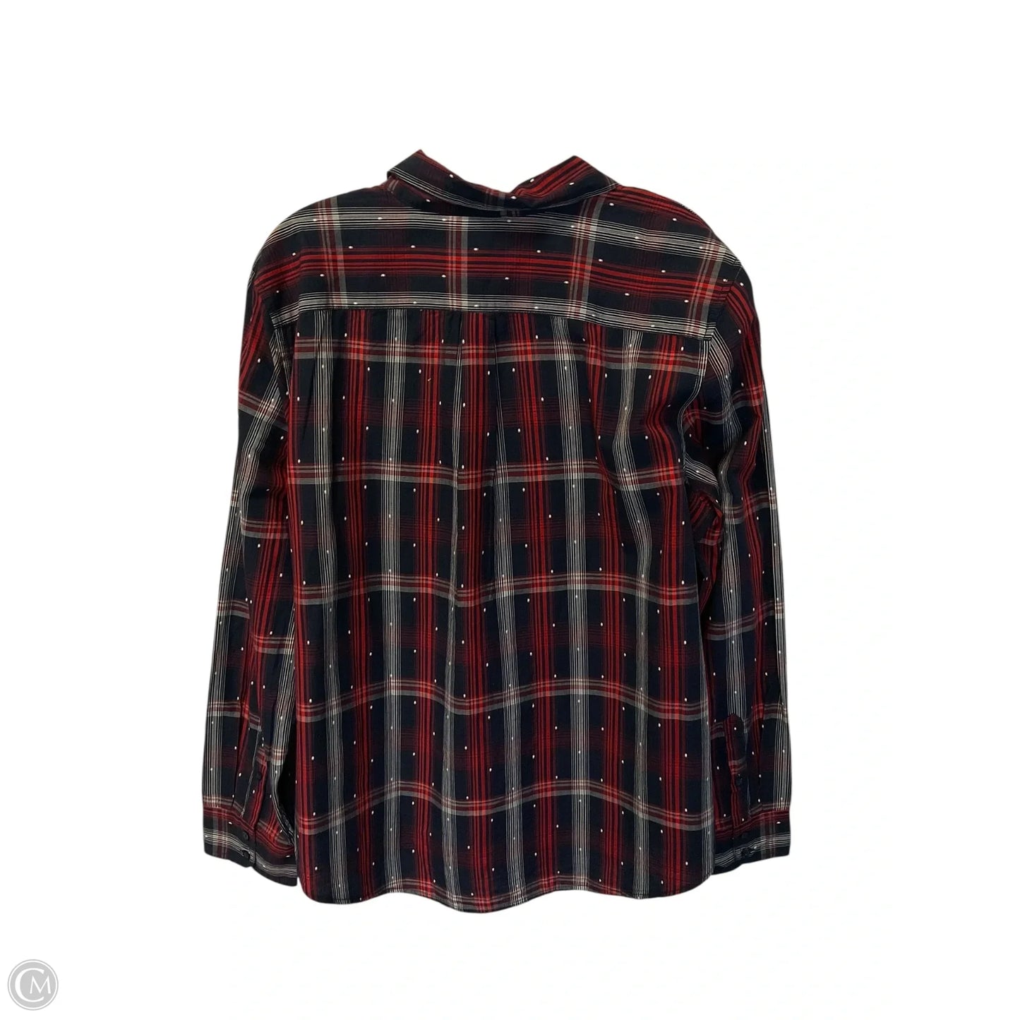 Top Long Sleeve By Tommy Hilfiger In Plaid Pattern, Size: Xxl