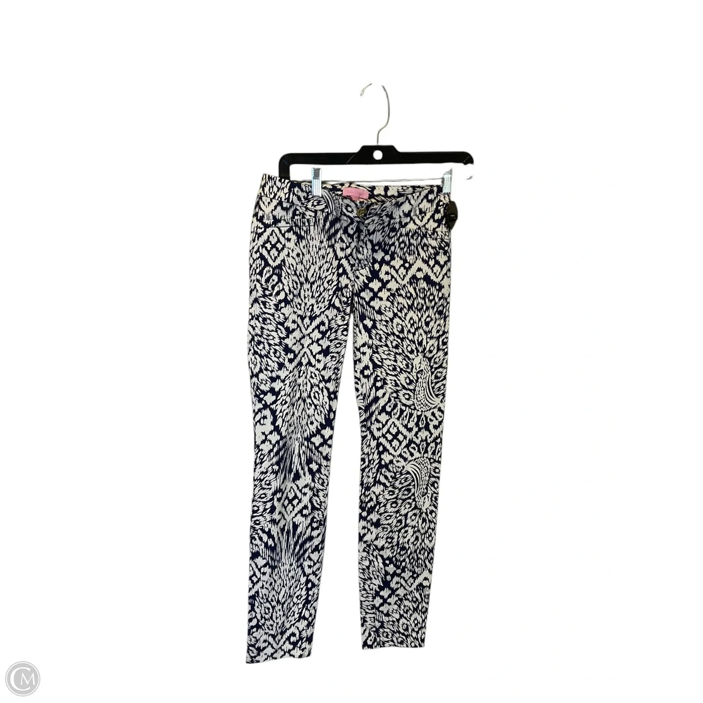 Pants Designer By Lilly Pulitzer In Blue & White, Size: 0