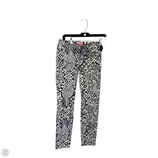 Pants Designer By Lilly Pulitzer In Blue & White, Size: 0
