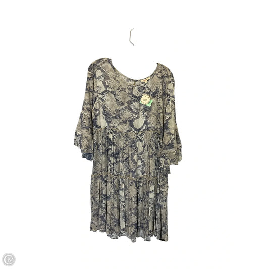 Dress Casual Short By Oddi In Snakeskin Print, Size: M