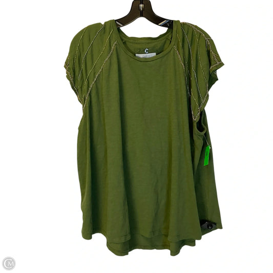 Top Short Sleeve By Cupio In Green, Size: 1x