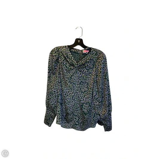 Top Long Sleeve Designer By Kate Spade In Green & Pink, Size: M
