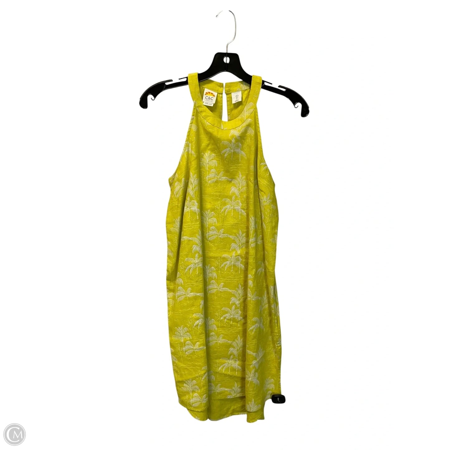 Dress Casual Midi By C And C In Yellow, Size: S