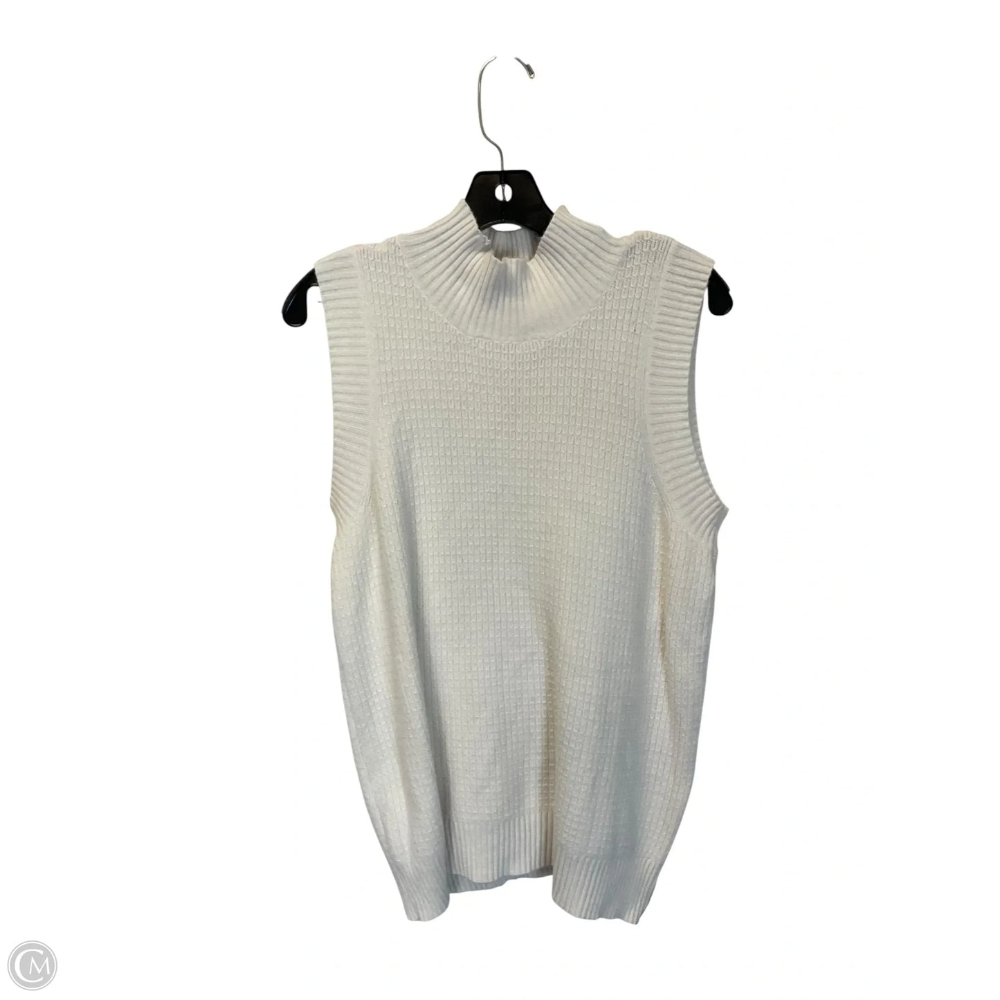 Vest Sweater By Cyrus Knits In White, Size: L