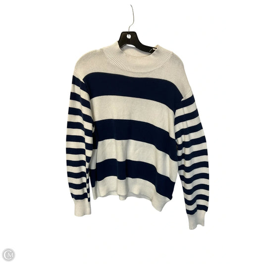 Sweater By J. Crew In Blue & White, Size: Xl