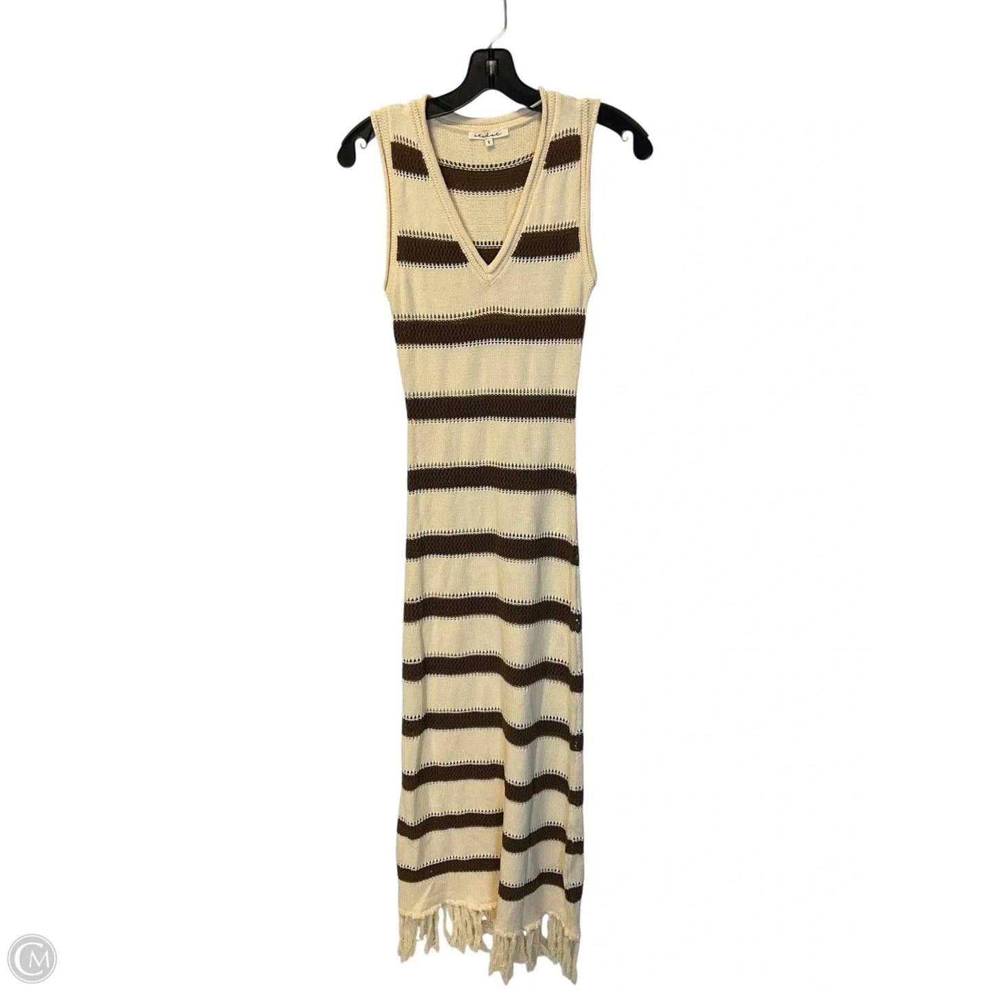 Dress Casual Maxi By Clothes Mentor In Brown & Cream, Size: S