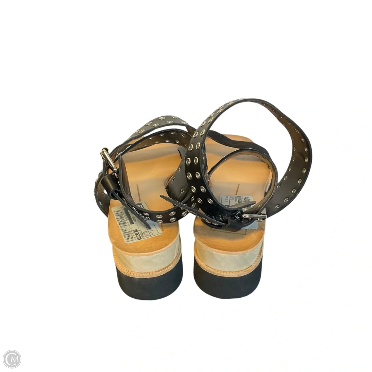 Sandals Heels Wedge By Dolce Vita In Black, Size: 8.5