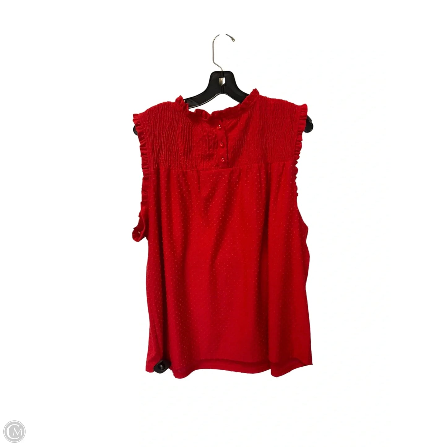 Top Sleeveless By Ny Collection In Red, Size: 1x