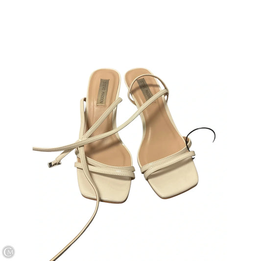 Sandals Heels Stiletto By Steve Madden In Cream, Size: 8.5
