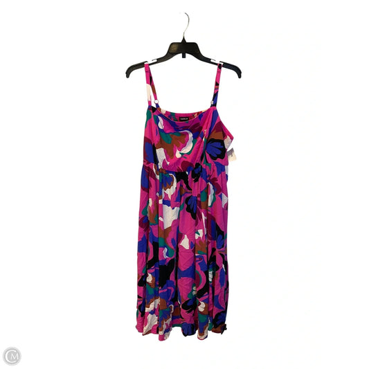 Dress Casual Midi By Torrid In Multi-colored, Size: 1x