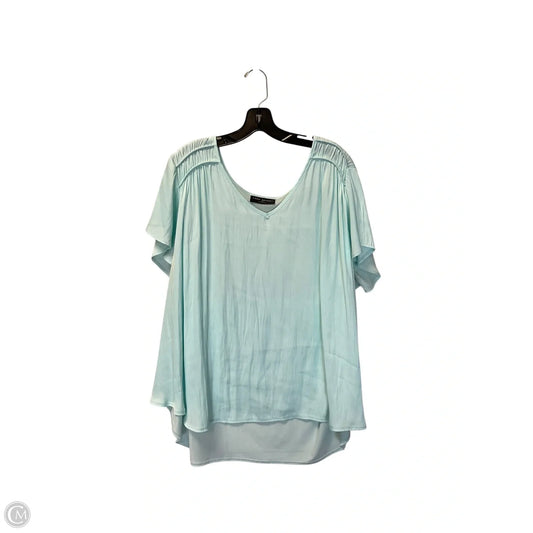 Top Short Sleeve By Lane Bryant In Aqua, Size: 2x