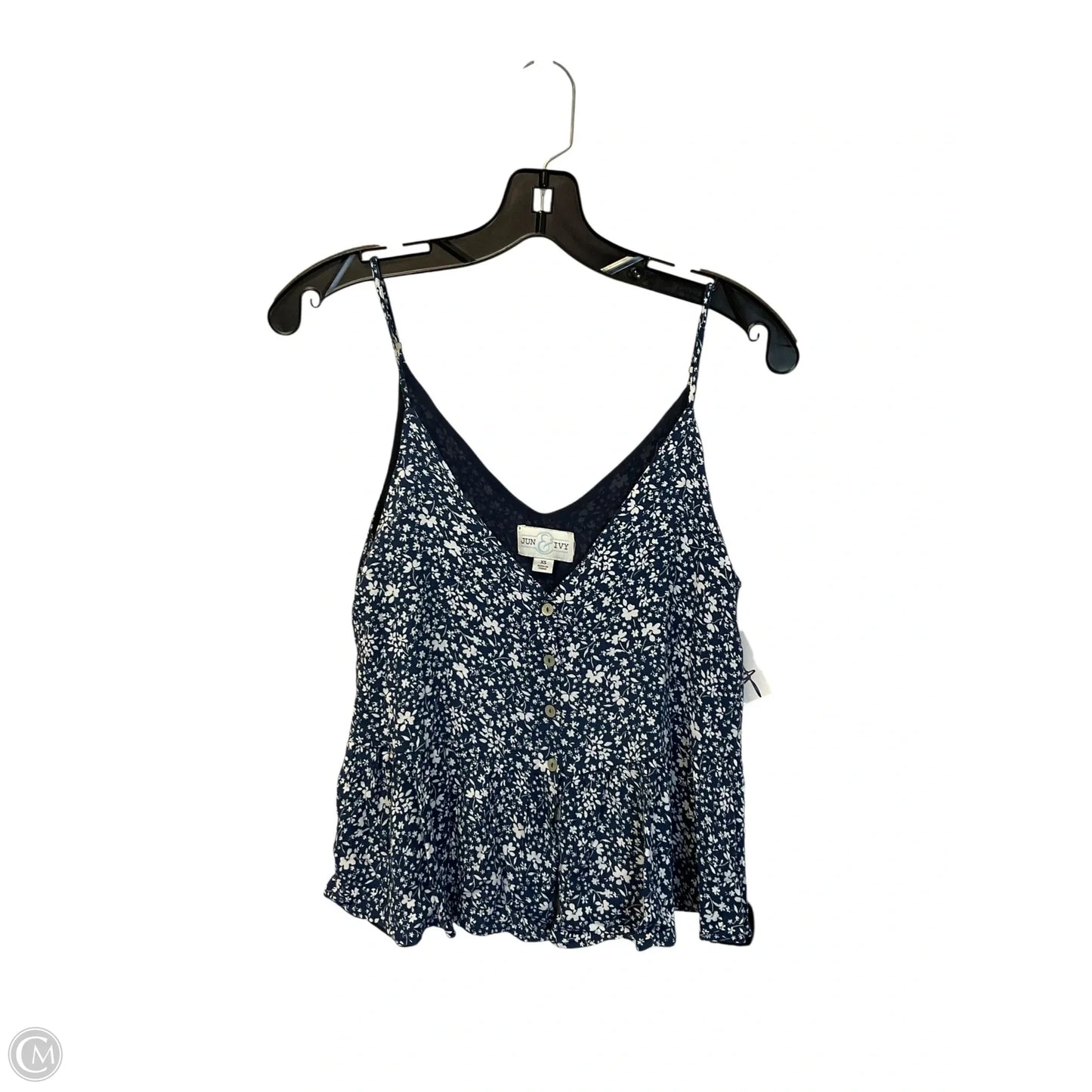 Top Sleeveless By Clothes Mentor In Blue & White, Size: Xs