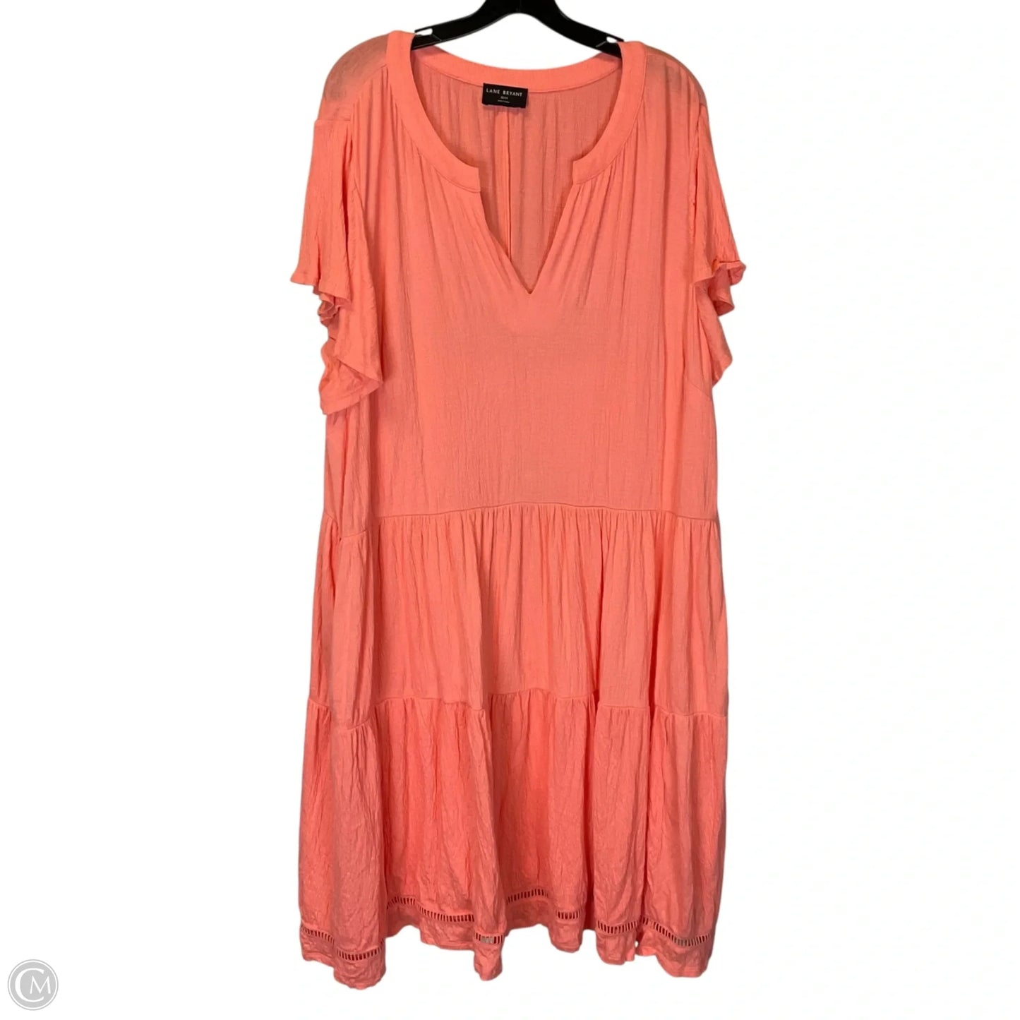 Dress Casual Midi By Lane Bryant In Coral, Size: 22