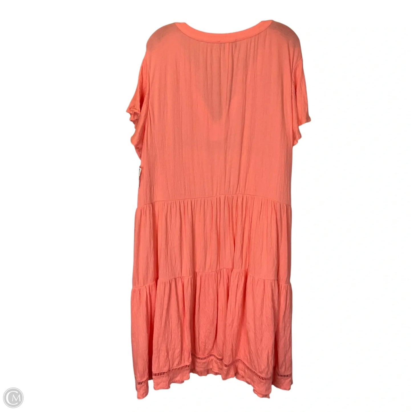 Dress Casual Midi By Lane Bryant In Coral, Size: 22